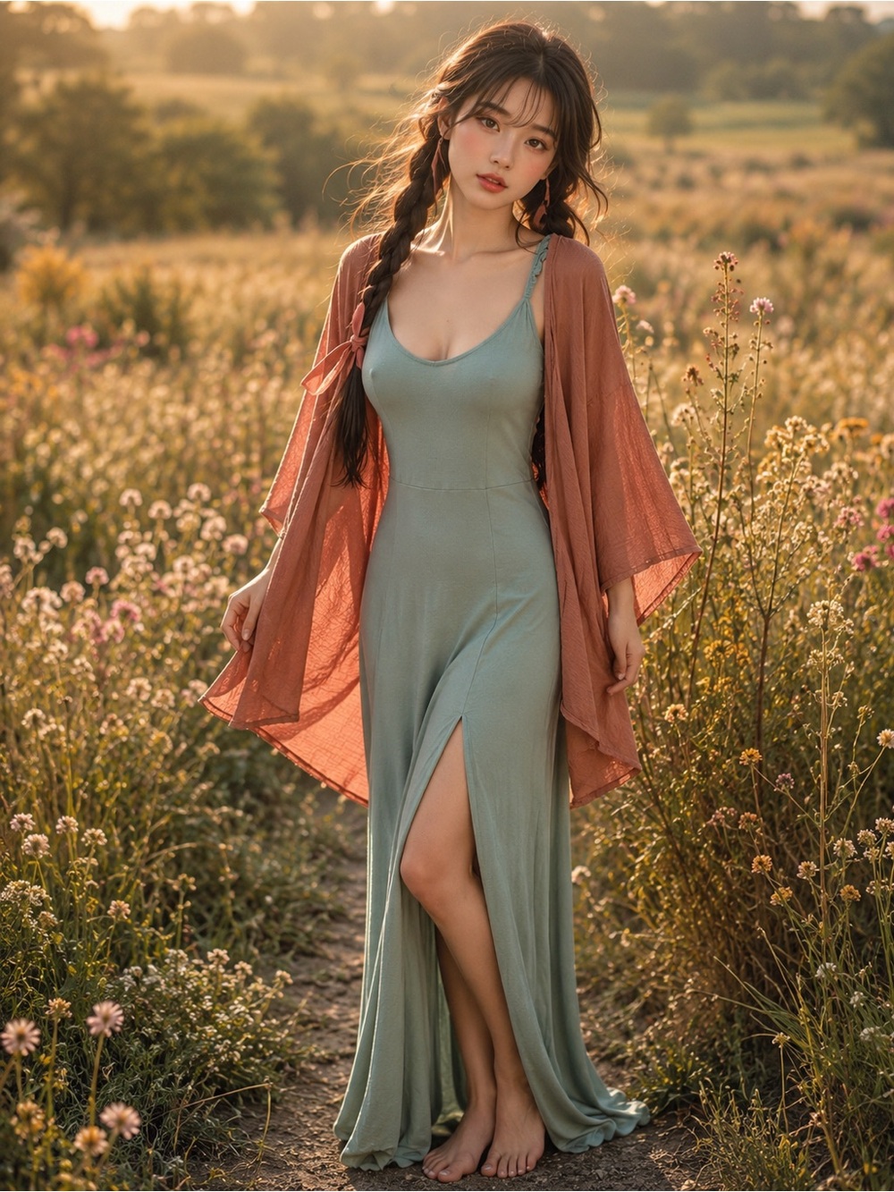 Between Quiet Moments + Meadow Whispers Mauve flowy kimono cardigan coverup